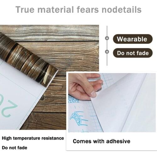 European Wood Grain Wall Stickers Paper For Walls Decor Embossed 3D Wall paper Rolls For Bedroom Living room Sofa TV Background