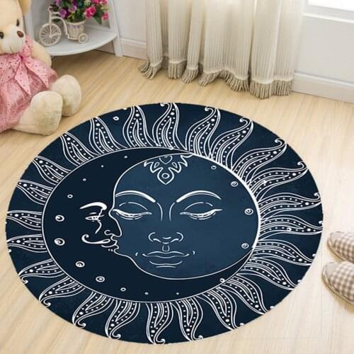 Geometric Animal Cartoon Round Carpet Living Room Children Play Bedroom Rugs and Carpets Computer Chair Floor Mat Carpet