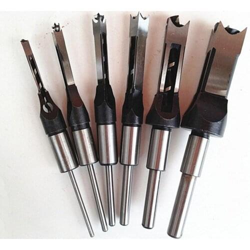 HSS Metric Mortising Chisel Woodwork Square Hole Drill Bit Cutter Tool