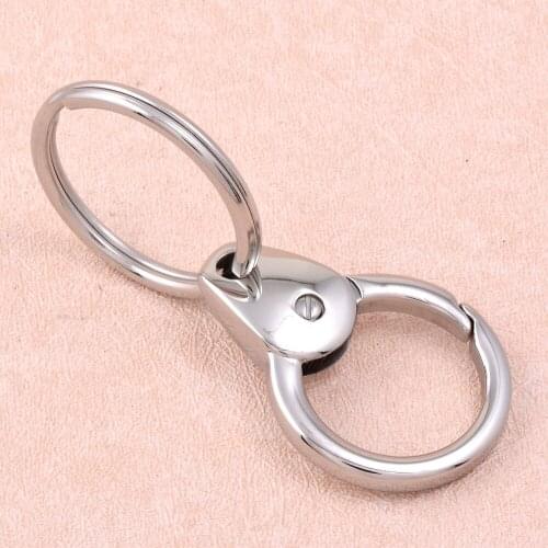 Ijk0038 Top Quality 5/10/20Pcs/Lot Classic Design Wholesale Manufacturer Customized 316L Stainless Steel Key Clasp Key Ring