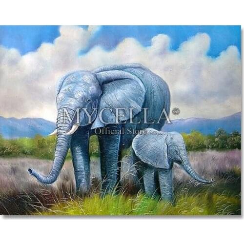 Love 5d Diy Diamond Painting Elephant Art Embroidery Animals Mosaic Art Pictures Full Rhinestones Home Decor Wall Stickers