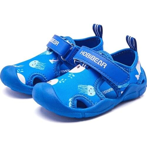 Summer New Childrens Sandals For Boys Girls Closed Toe Cloth Baby Toddler Shoes Litttle Kids Cartoon Comfort Beach Sandalias