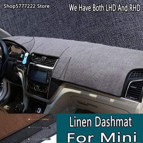 Linen noslip dashmat dashboard cover For Mini Countryman Clubman f54 F60 Paceman R61 R60 Cooper hatchback F56 F55 JCW R55 R56