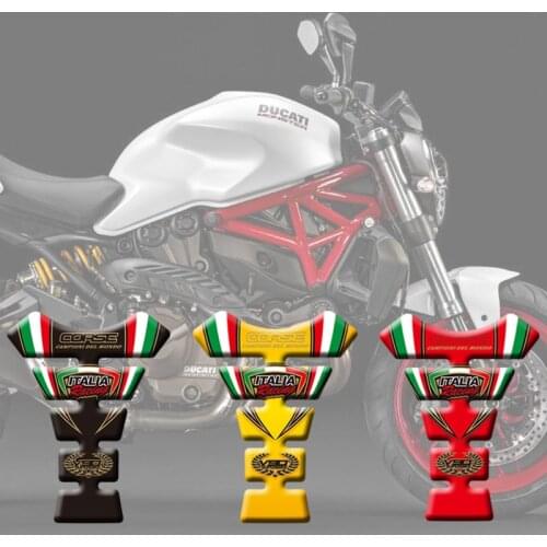 Motorcycle Stickers Fuel Tank 3D Rubber Sticker Fishbone Protective Decals For Ducati 748 916 996 998 Fish Bone Sticker