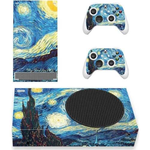 Starry Night Sky Skin Sticker Decal Cover for Xbox Series S Console and 2 Controllers Xbox Series Slim Skin Sticker Vinyl