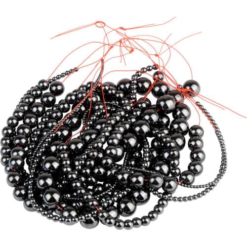 Natural Stone Black Hematite Beads Round Loose 2 3 4 6 8 10 12 MM 15.5"- Per Strand Pick Size DIY For Jewelry Making Accessories