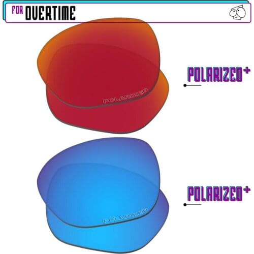 EZReplace Polarized Replacement Lenses for - Oakley Overtime Sunglasses - BlueP Plus-RedP Plus