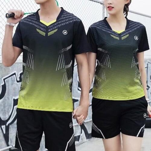 Blank Badminton Jersey Men & Women Tennis Training Suit Sportswear Shuttlecock Shirt Running Sportswear Badminton Shirt