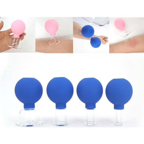 Rubber Massage Body Cups Vacuum Cupping Glasses Face Skin Lifting Body Facial Cups Anti Cellulite Chineses Cupping Therapy Tool