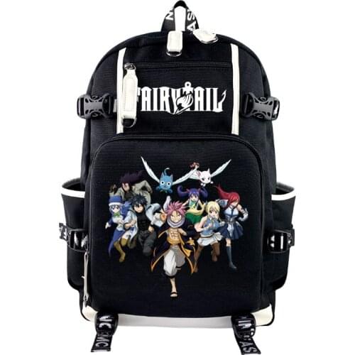 Fairy Tail Natsu Backpack Cosplay Men womens multifunction travel Shoulder Laptop Bag Student School Bags Bookbags