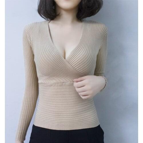 Женские пуловеры с V-образным вырезом SexeMara China At AliExpress