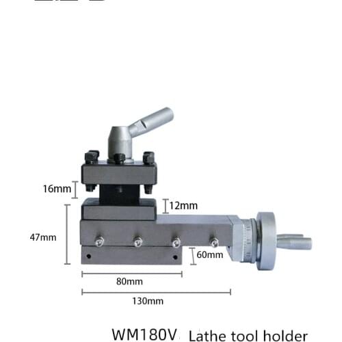 MV180/210 lathe tool post WM180V /PL180V/square tool post lathe accessories