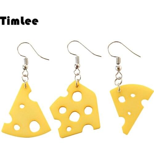 Timlee E135 Free shipping, New Cute Yellow Cream Cheese Irregular Drop Earrings,Fashion Jewelry Wholesale