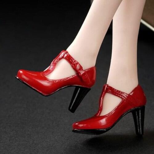 Mnotht Three Color Female Soldier Shoes 1/6 Scale High-heeled shoes for 12in Phicen Body Model Action Figure Toy