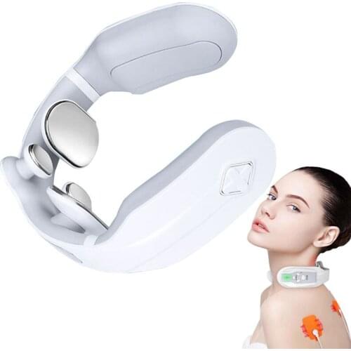Smart Electric Neck and Shoulder Massager Heating Pain Relief Tool Wireless Deep Tissue Body Massage Health Care Relaxation
