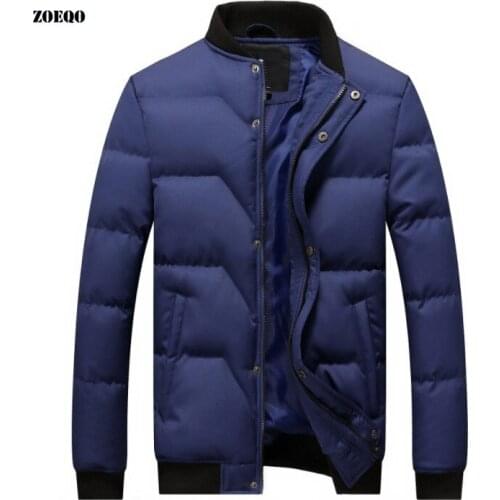 Winter Jacket Men Casual Mens Jackets And Coats Thick Parka Men Solid Outwear 4XL Plus Size Jacket Male Clothing