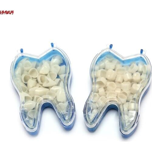 Dental Crowns Resin Realistic Dental Crowns Porcelain Temporary Teeth Crown Oral Teeth Whitening Anterior Molar Crown 50Pcs/Box