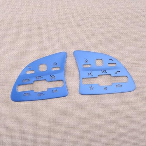 Blue 1 Pair Car Steering Wheel Button Decoration Trim Fit For Mercedes Benz A C E GLB GLC GLE Class 2020