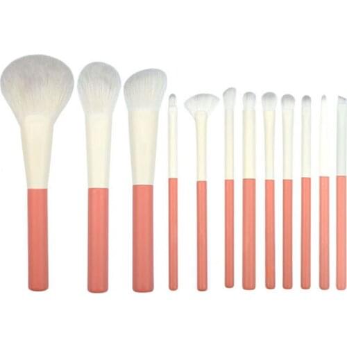 12PCS Professional Wood Handle Makeup Brushes Set With Cosmetic Bag Foundation Powder Eye Shadow Eyeliner Blusher Beauty