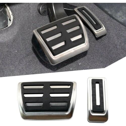 2pcs Automatic Transmission Fuel Gas Brake Pedal Cover Car Fit For VW Multivan T5 T6 Transporter T5 T6 Caravelle T6