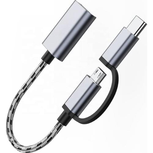 2 In 1 USB 3.0 Adapter Cable Type-C Micro USB To USB 3.0 Interface Converter For Cellphone Charging Cable Line
