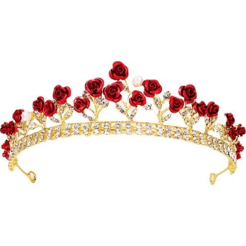 2021 Elegant Bridal Crown Headwear Hair Accessories Luxury Alloy Rhinestones Inlaid Headband For Women Wedding Birthday Headwear