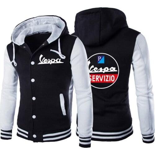 2021 Vespa Logo Autumn Mens Jackets Designer Hoodie Uniform Casual Baseball Coat Sport Cotton Sweatshirt Coats