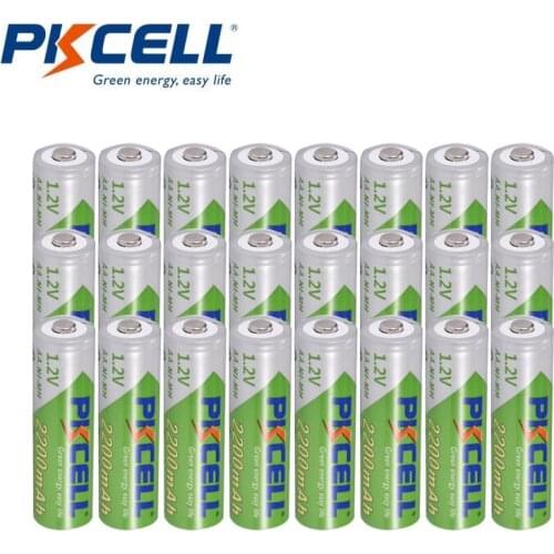 24Pcs PKCELL NIMH 1.2V AA Rechargeable Battery 2200mah Low Self Discharge Rechargeable Battery For Digital Camera