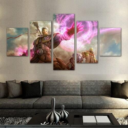 5 Pieces Canvas Art Tops Popular Cartoon Painting Wall Art Picture for Home Decor Print Canvas Oil Painting Ready to Hang