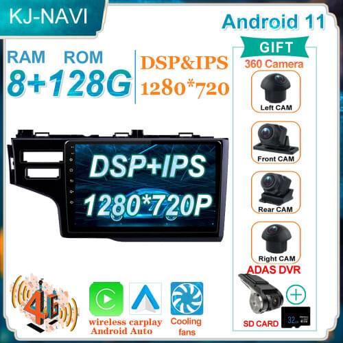Carplay 6+128 Android 11 For Honda Jazz 3 2015 - 2020 Fit 3 GP GK 2013 - 2020 Car Radio Multimedia player Navigation
