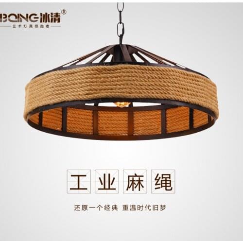 American country Vintage industrial rope living room