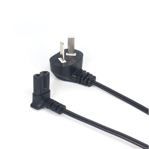 AU CN China Argentina 2pins to C7 90 Degree Angle Adapter Power Cord,Australia to IEC C7 AC Extension Cable 1.5M