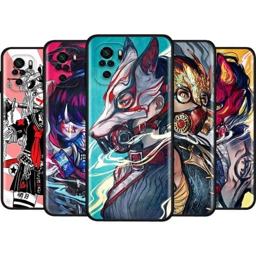 Anime girl samurai For Xiaomi Redmi Note 10S 10 9 9S 9T 8T 8 7 6 5 Pro Max 5A 4X 4 5G Soft Silicone Phone Case