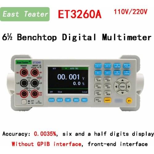 ET3260A Benchtop Digital Multimeter 6½ Bit High Precision Automatic Counts With 3.5 Inch TFT Screen Digital Multimeter Tester