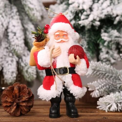 Decorative Hanging Ornaments Resin Santa Claus Doll For Xmas Decoration