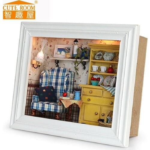 DIY Cottage Creative Photo Frame Tanabata Gift Miniatures Toys for Children New Year Christmas Birthday Gift P227