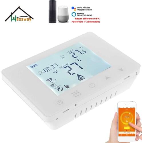 Electric Heating,Water Heating Thermostat WIFI&RF Wireless Room Thermostatic for Switch Temperature Control