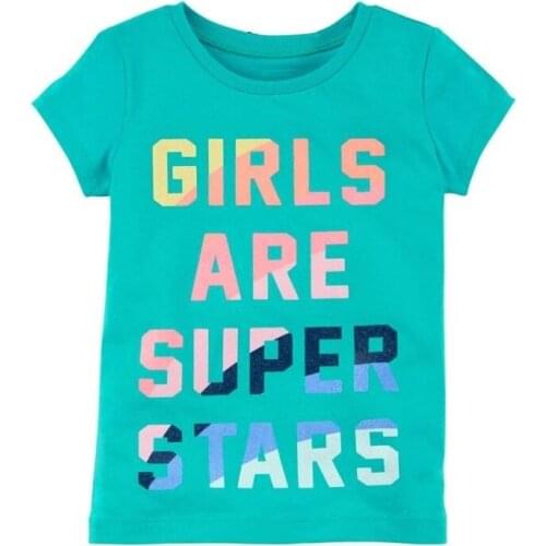 2020 Baby Girl Tees Shirts Summer Newborn Clothes Tops 100% Cotton Children Dress Infant Blouse Kids Outfits 6 9 12 18 24 Months
