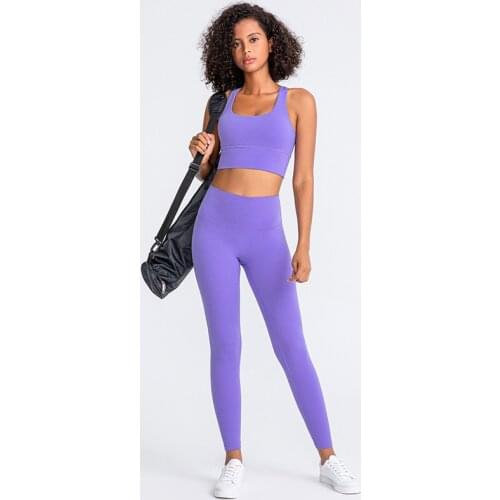 Yoga Set Tight Leggings Sports Clothing Sexy Beauty Cross Sports Bra Top Yoga Pants Sport Suit Workout Clothe For Women Sportwea