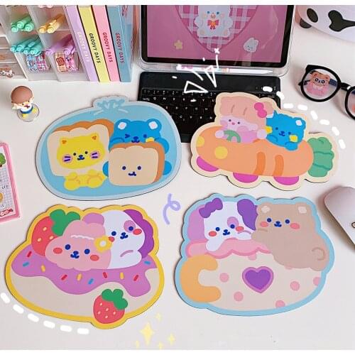MINKYS New Arrival Kawaii Sugar Bear Antiskid Waterproof Desk Mat Mouse Pad Computer Accessories School Office Stationery