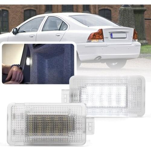 2x Canbus Led Luggage Compartment Trunk Boot Light Courtesy Footwell Interior Lamp For Volvo C30 S60 S60L C70 V70 S80 XC70 XC90