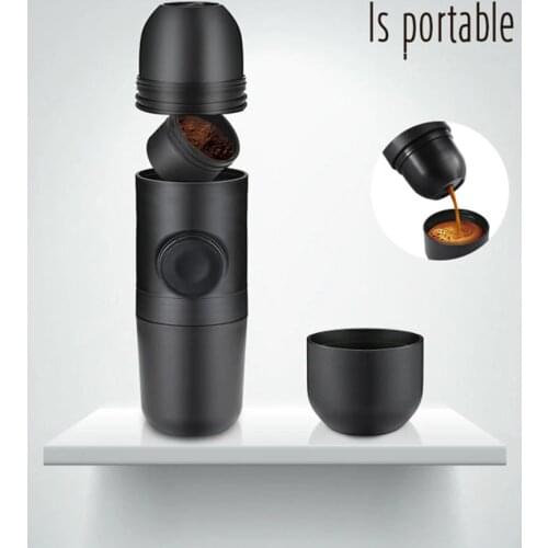 MICCK Mini Coffee Machine Manual Coffee Maker Portable Handheld Pressure Espresso Coffee Maker for Outdoor Traveller Office