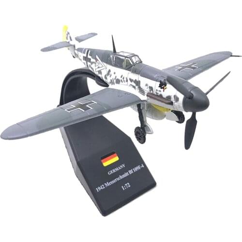 1:72 World War II Germany BF109F-4 Fighter Aircraft Model With Detachable Metal Stand Die-Cast Plane Model