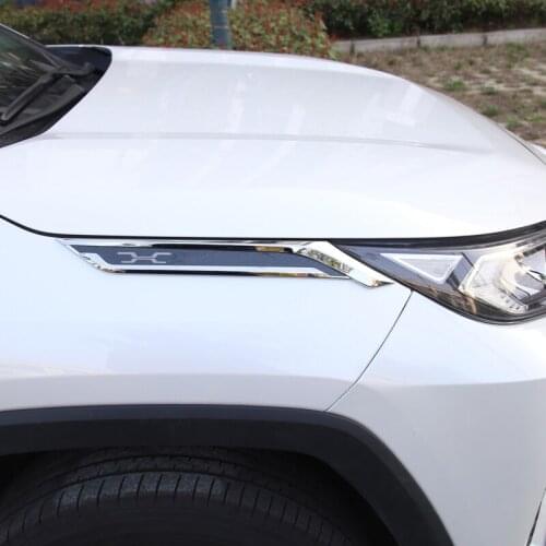 My Good Car Front Head Light Lamp Eyelids Frame Trim Cover Sticker Toyota RAV4 RAV-4 XA50 2019 2020 Accessories