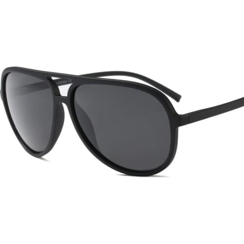 Vazrobe (150mm) Mens Polarized Sunglasses TR90 Driving Sun Glasses for Man Black Vintage Aviation Sunglasses-men Quality UV400