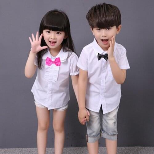 New Boys Dress Shirts Boy Shirt Short Sleeve Boys And Girls Blouses And Shirts Chemise Garcon Boys Shirts 6BL106
