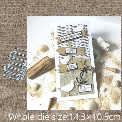 New Design Craft Metal stencil mold Cutting Dies Signpost decoration scrapbook die cuts Album Paper Card Craft Embossing