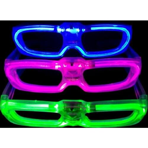 Popular party Led shutter glow cold light glasses light up shades flash rave luminous glasses Christmas favors atmosphere props