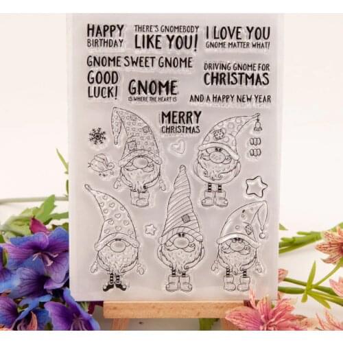KSCRAFT Santa Claus Transparent Clear Silicone Stamps for DIY Scrapbooking/Card Making/Kids Fun Decoration Supplies
