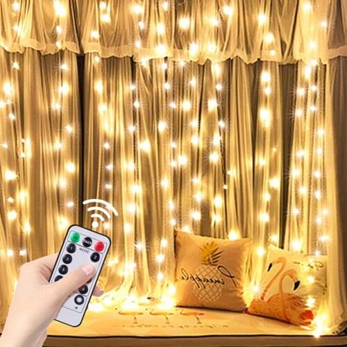 Christmas Lights Led Fairy Lights Ramadan Decoration Salon Aesthetic Room Decor For Wedding Curtain 2022 New Year Holiday Garden